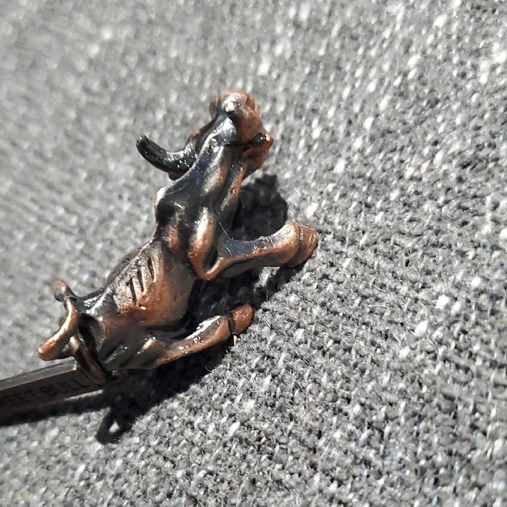 Vintage Wall Street Bull Key Holder - Bronze and Black
